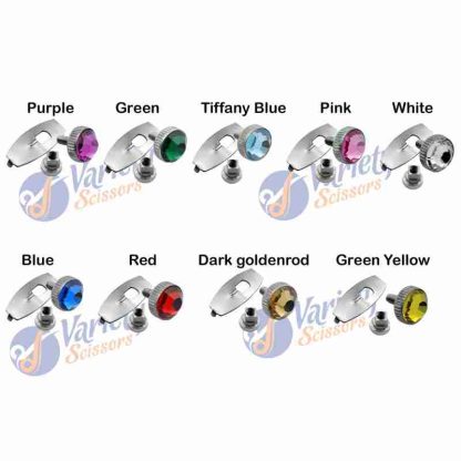 Decorative Screw & Nut Set with Gemstone Head – Professional Scissors