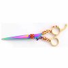 6.5 INCH New star jewel hair stylist rainbow shears