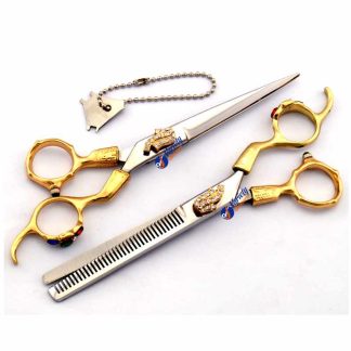 6 INCH Fancy jeweled hair stylist scissors set