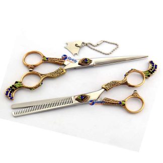 6.25 INCH Fancy jeweled hair stylist scissors set