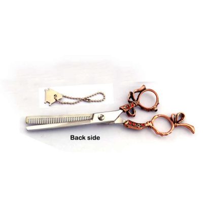 6.5 INCH Fancy jeweled hair stylist thinning scissors - Image 2