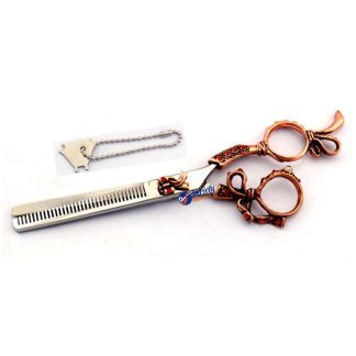 6.5 INCH Fancy jeweled hair stylist thinning scissors