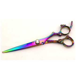 6.5 INCH Fancy rainbow hair stylist scissors