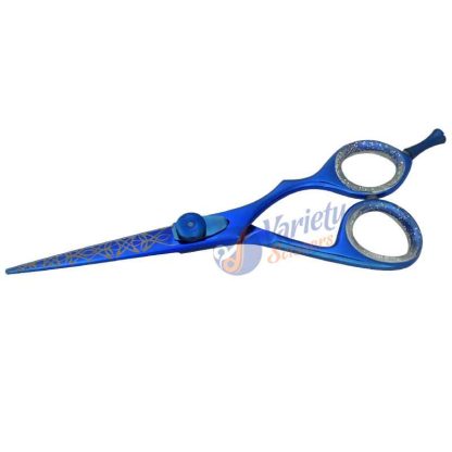 Blue titanium hairdressing shears