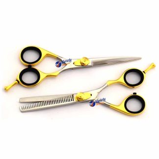 Half golden offset hair scissors set