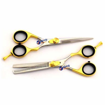 Half golden offset hair scissors set