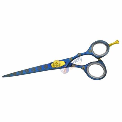 Dog Paw Design Blue Grooming Scissors