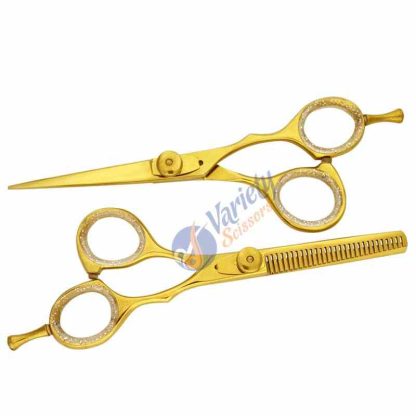 Offset golden scissors set