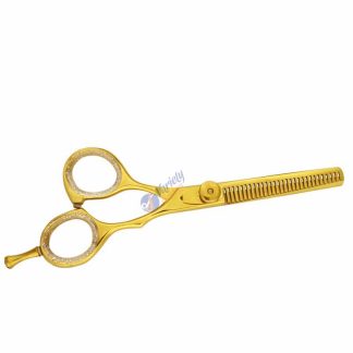 Offset golden thinning scissors