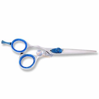 Offset left-handed hair shears