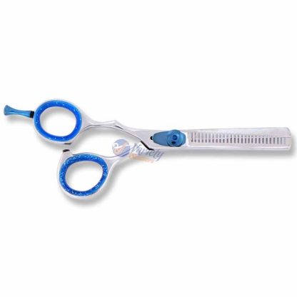 Offset left-handed thinning shears