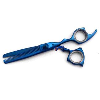 Offset blue hair styling thinning scissors