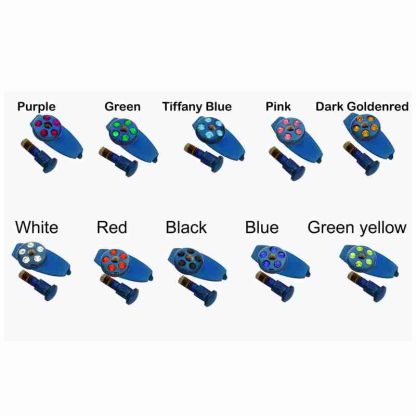 Stylish Blue Screw & Nut Set with Decorative Stones – Hairdressing Tools