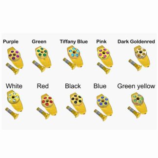 Golden Screw Set with Colorful Stone Tops – Hairdressing Scissors