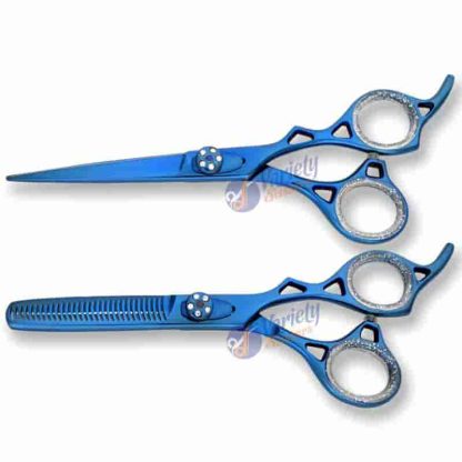 Professional blue scissors set