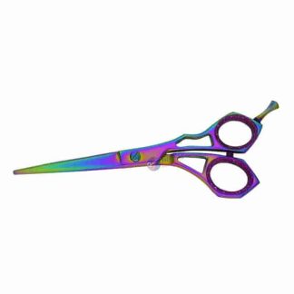 Fancy hairdressing rainbow scissors