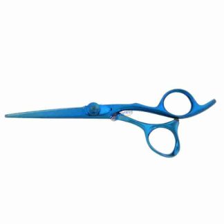 Semi offset blue scissors