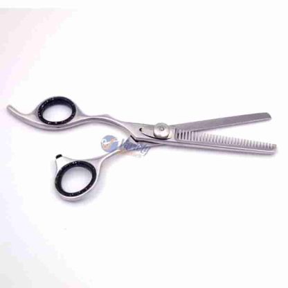 Semi offset left-handed thinning scissors