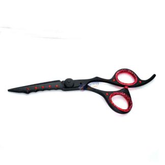 Jeweled black hair scissors