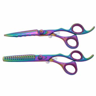 Jeweled rainbow hair scissors set