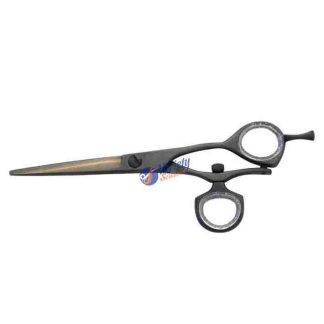Swivel thumb gunmetal hair scissors
