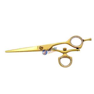Swivel thumb golden hair scissors