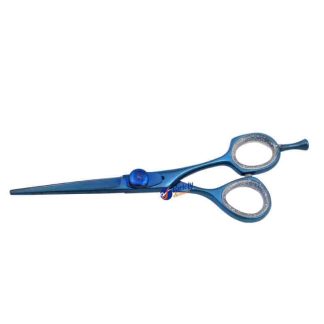 Blue barber scissors