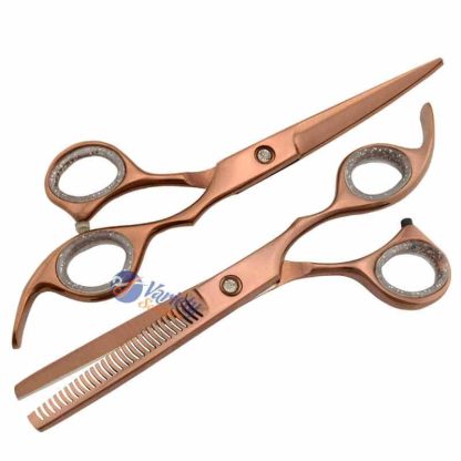 Rose gold semi offset scissors set