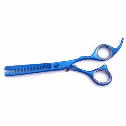 6 Inch Offset Hairdressing blue thinning scissors