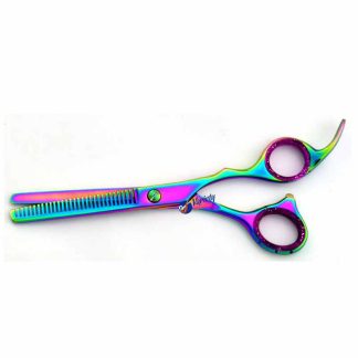 6 Inch Offset Hairdressing rainbow thinning scissors